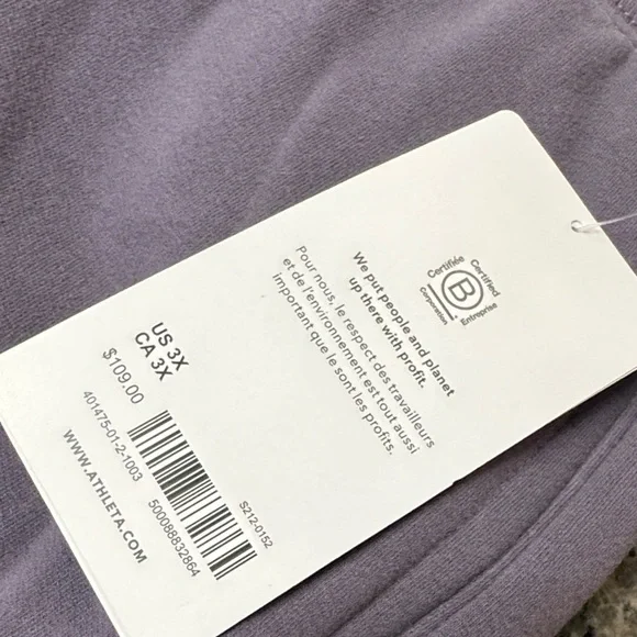 Athleta Retropush Straight Leg Pants in Violet NWT 3X - Picture 8 of 8